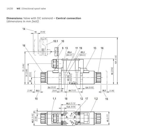 4WE6E-L6X/EG24NZ5L commande directionnelle de rechange WE6 24V - 4
