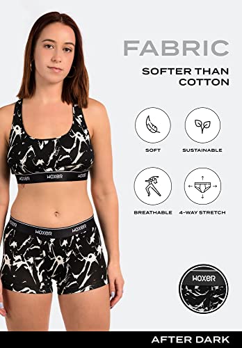 Woxer Womens Boxer Briefs Underwear, Star 3” Boyshorts Panties Soft Anti-Chafing, No Roll Inseam #TOP2