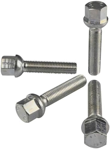 Lot De 20 Boulons De Roue Coniques M12 X 1,5 26 Mm Compatibles Avec