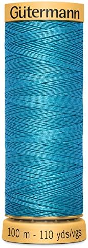 100% Natural Cotton Thread by Gutermann for Sewing and Quilting - 100m Spools - Colour Number WHT - 1 x 100m Spool