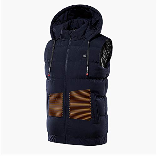 Coussin chauffant for randonnée gilet bleu USB veste thermique imperméable contre le froid