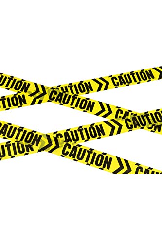 Smiffys Nastro Chevron Attenzione!, Nero e Giallo, 6m / 236in