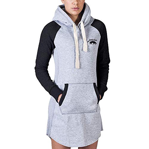 SMILODOX - Sweat à capuche - Femme - Gris - Taille XS
