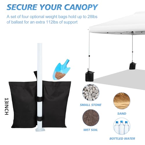 image for WEIZE Pop up Canopy Tent 10x10ft, 1-Button Push Setup, Instant Portabl