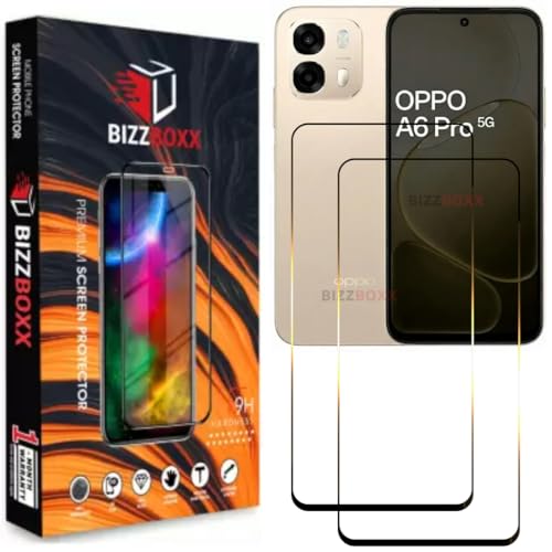 Image of Screen Guard Compatible with Oppo A6 Pro 5G Tempered Glass Screen Protector Guard - HD Clarity, Anti-Fingerprint (A6 Pro - 6.75 inch) With Installation Kit - Pack of 2