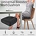 runfider Car Booster Thick Height Adjustable Seat Cushion with Breathable Mesh Cover, Portable Seat Cushion for Driving, Office Chairs Wheelchairs Trucks SUV's and Home Use Black