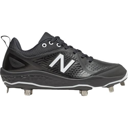 New Balance New Balance Women's Fresh Foam Velo V2 Metal Softball Shoe, Black/White, 5 M US