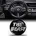 Produktbild 3D-Silikon-Aufkleber Kompatibel mit BMW 36131181082 Emblem Lenkrad 45mm Badge Zubehör Teile Abziehbilder Lenkrad Dekoration Silber Beast Logo V 26