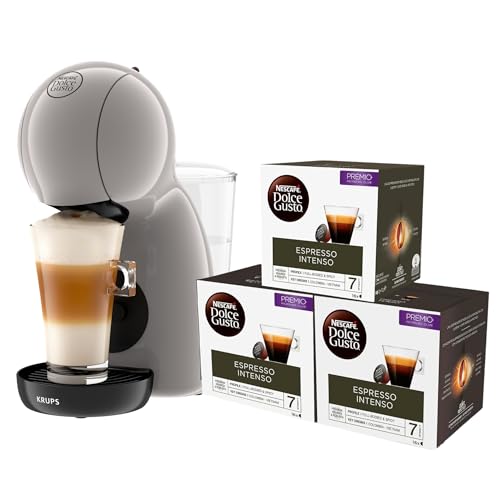 KRUPS Piccolo XS Taupe, Cafetera de cápsulas multibebida, ultracompacta, espresso de alta presión, compatible con cápsulas NESCAFÉ® Dolce Gusto®, Incluye 3 packs de café, KP1A3ACAS