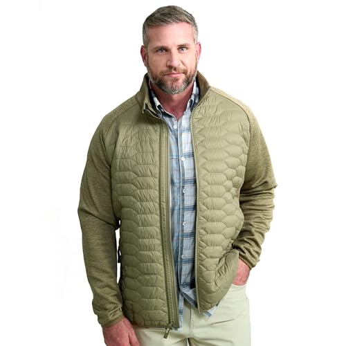 HUK Mens Scale Hybrid Jacket, DWR Performance Fishing Jacket, Overland Trek, 3X-Large