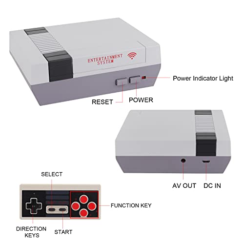 Classic Wireless Retro Video Game Console, Av Output Built-In With 620 Mini Retro Game Console Dual Players Mode For Dual Players Kids, Adult, Children Gift, Valentine/Birthday Gift #TOP6