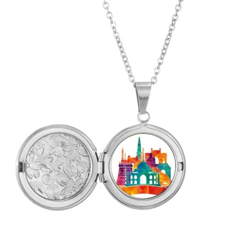 Collier médaillon photo d'anniversaire : le cadeau mémorable inspiré de l'architecture historique