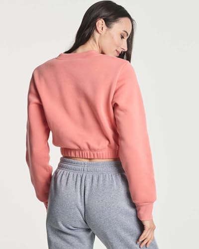 Real Essentials 3 Pack: Women's Fleece Cropped Sweatshirt - Long Sleeve Crew Neck Crop Top (Available in Plus Size)4