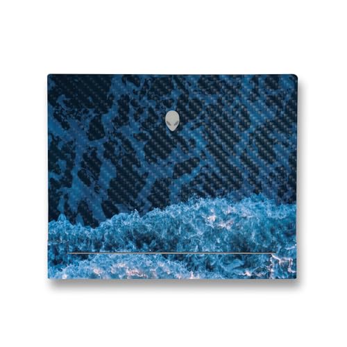 Image of MightySkins Carbon Fiber Skin Compatible with Alienware X14 R2 (2023) Full Wrap Kit - Ocean Waves | Protective, Durable Textured Carbon Fiber Finish | Easy to Apply & Change Styles | Made in The USA
