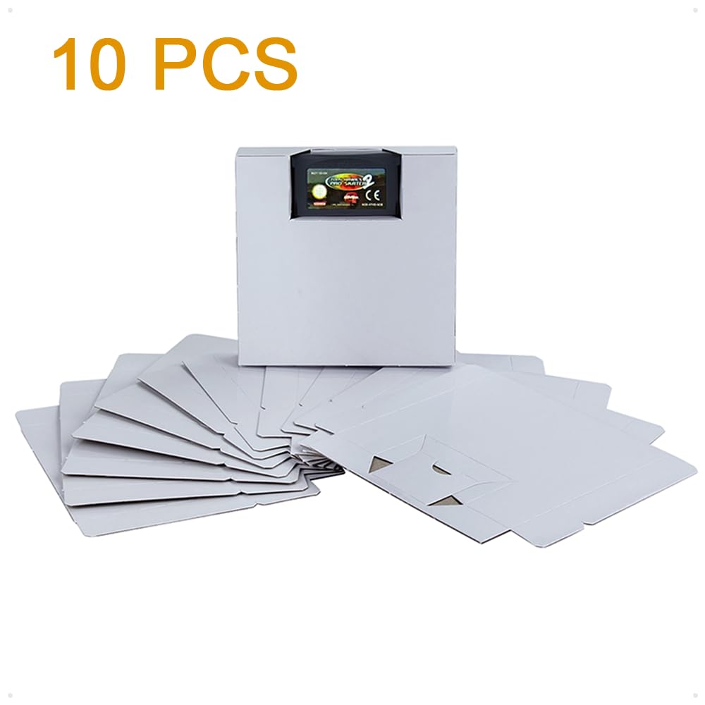 10 Pack GBA Cartridge Inner Insert Trays Compatible with Game Boy Advance US Version, Replacement Cardboard Box Inserts for Retro Game Storage and Protection