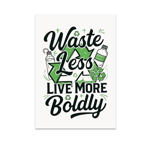 Eco-Conscious Wall Art Poster Print - Waste Less Live More