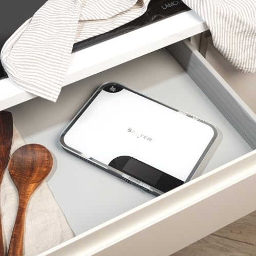 Salter 1064 WHDR Digital Kitchen Scale - 5kg Capacity, Easy-to-Read Display, Add & Weight/Tare Function, Liquid Measurement in ml/fl.oz, Glass Platform for Baking & Cooking, Batteries Supplied, 17 x 23 x 1cm - Image 6