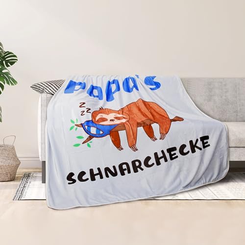 LAMEK Manta mullida para papá, manta de forro polar, manta de franela para sofá, cumpleaños, día de Acción de Gracias, Navidad, 130 x 150 cm