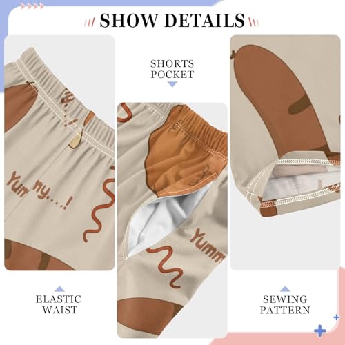 Vary Fast Food Boys Pants Boys Athletic Pants Long Pant for Boywith Pockets Wide-Leg Size 6-14Y4