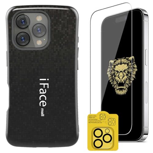 iFace mall iPhone 16 Pro �p �P�[�X & �����K���X�t�B�����Z�b�g �J���������Y�ی�J�o�[�Z�b�g 3�_ �w��h�~ ���C�����X�[�d �y�� ���^ �A�C�t�F�C�X ���[�� �A�C�t�H��16�v�� �J�o�[ �X�g���b�v�z�[�� �ϏՌ� iPhone1