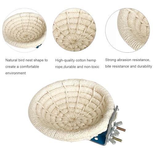 winmiya Cotton Bird House Bird Nest with Set dcrew for Budgie Parakeet Cockatiel Parakeet Conure Canary Finch Lovebird Small Parrot(Newly added blue velvet pad) - Image 4