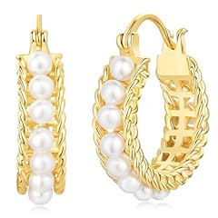 pearl hoop earrings