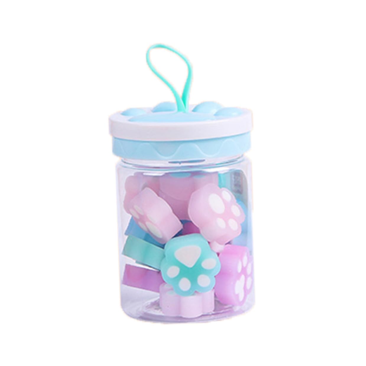 Boîte de Gomme en Caoutchouc Patte de Chat pour Fournitures Scolaires