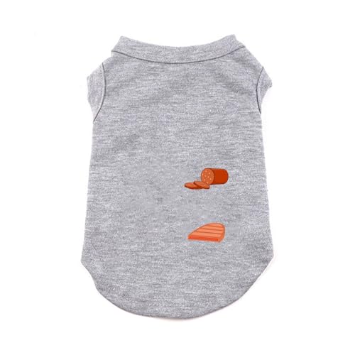 CNJKS グレー 犬 服 夏服 小型犬 ペットウェア Tシャツ 抜け毛防止 ペット服 3XL 猫服 犬用 ペット用品 通気性 暑さ対策 臭い防止 抜け毛対策 着脱簡単 洋服 中型犬 猫 部屋着 散歩服 袖なし シャツ 通気 Tシャツ 涼やか