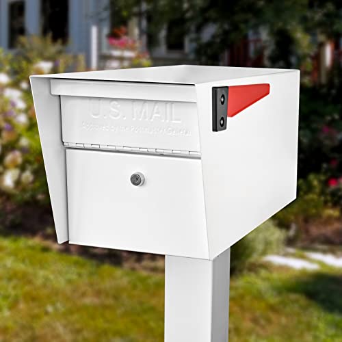 Mail Boss 7509 Mail Manager Curbside Locking Security Mailbox, Alpine White #TOP1
