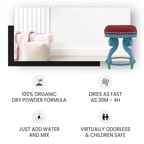 Real Milk Paint, Wood Paint for Furniture, Matte Paint for Cabinets, Walls, Brick, and Stone, Water Based Organic, No VOC, Dragonfly, 1 Quart