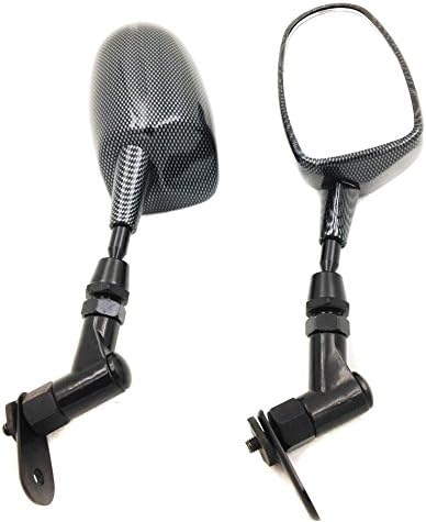 Miniatura 6 de Mini Espejos para Motocicleta Honda CBR 600RR Kawasaki Ninja 636 ZX6R Yamaha YZF R6 R1 Carbon nuevo