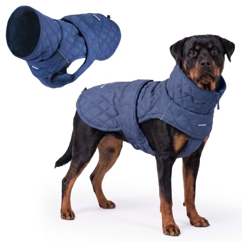 Spark Paws Quilted Dog Winter Coat - Cold Weather Jacket for S Med L Dogs