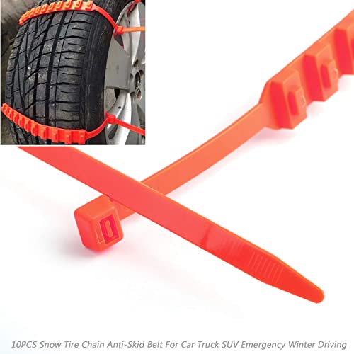 Topteng 10Pcs Emergency Tire Chains Set Anti-Skid Mud Snow Survival Traction Multi-Function Security Chains For Car Suv #TOP3