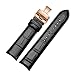 Imagen de AZSHIW Correa curva compatible con GP VC Jaeger-LeCoultre correa de reloj for hombre pulsera estilo hebilla mariposa 20 21 22 mm