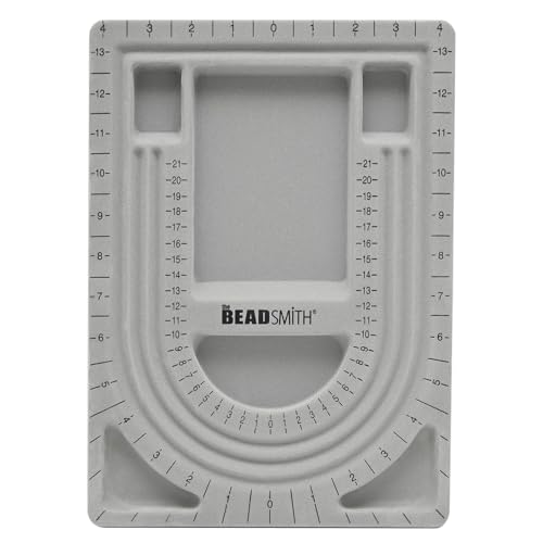 BeadSmith Perlenbrett, Perlendesign, 23 von 33 cm, grau, beflockt