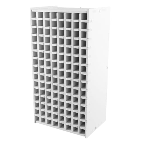 Image of QWORK Art Marker Storage Organizer for 120 Markers - PVC Foam Board Craft Organizer Rack with Individual Slots - for Pens, Color Pencils, Paint Brushes - for Home, Classroom, or Office Desk Decor