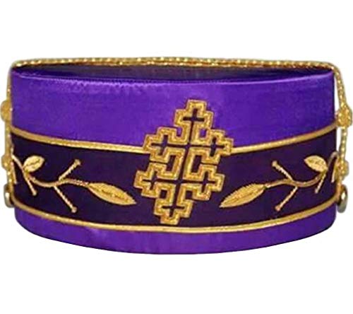 Chapka maçonnique Scottish Rite violette chapeau de cérémonie pour grade 33 du REAA