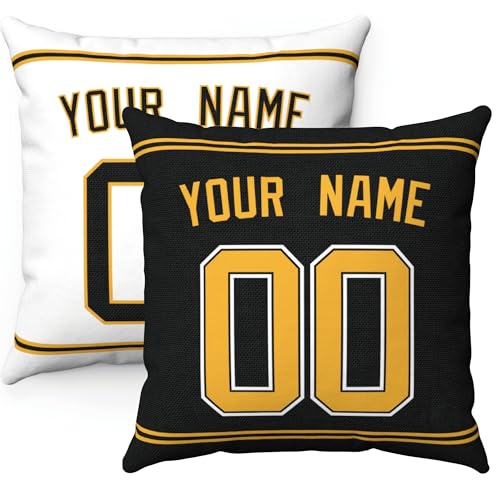 ANTKING Pittsburgh Throw Pillow Personalized Any Name and Number Custom Gift for Men Women Boys