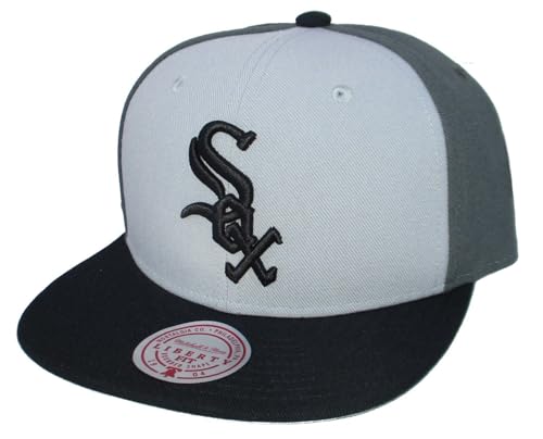 Mitchell & Ness Boné ajustável MLB Triple Play Liberty Snapback - Cinza/Cores do time, Cinza, Tamanho nica