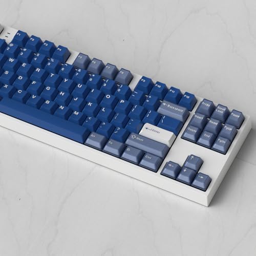 Image of Fogruaden PBT Keycaps Set, Cherry Profile Custom Keycap for Mechanical Keyboard Keycaps(Cherry wushilan)