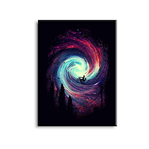 Decoración de pared universo astronautas lienzo moderno colorido 40x60cm