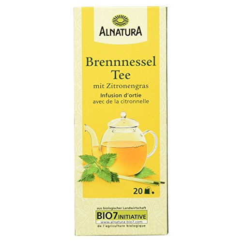 Alnatura Bio Brennessel Tee mit Zitronengras, 20 Beutel, 30 g