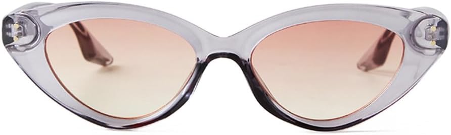 Retro Rivet Cat Eye Sunglasses Women Men Vintage Olive Green Small Lens Sun Glasses
