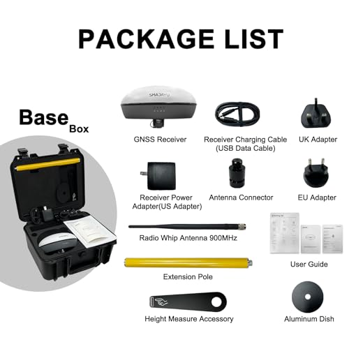 Image of SMA20 Base 900MHz GNSS RTK GPS Surveying Equipment 1408 Channels, Work as Base Station for UAVs /Drones, Land Survey, Topographic Mapping, CORS /NTRIP Correction, Free Software, NOAA Certified