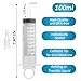100ml Large Syringes, Individually Sterile Sealed Plastic Syringe for Liquid, Scientific Labs, Measurement, Pet Feeding ,Ink Refilling ,Oil or Glue Applicator(1 Pack)
