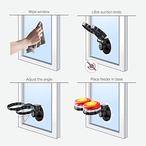 Handheld Hummingbird Feeders (Set Of 4) Small Hummingbird Feeder Glass With Window Suction Mount Base - Window/Handheld Or Tabletop Mini Humming Bird Feeders, Hummingbird Feeders For Outdoors #TOP5