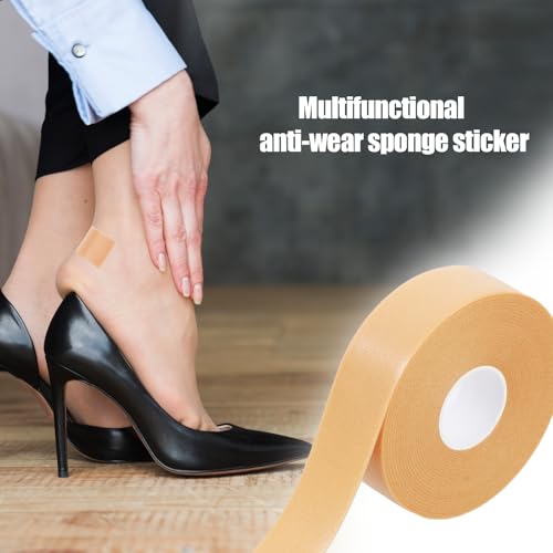Image of 4 Rolls Tape Adhesive Pads Blister Prevention Tape, Patches for Pointe Shoes Foot Heel Toe Protector Pads, Anti-wear Heel Pads Foam Tape Waterproof Bandages Prevention Skin Feet Chafing