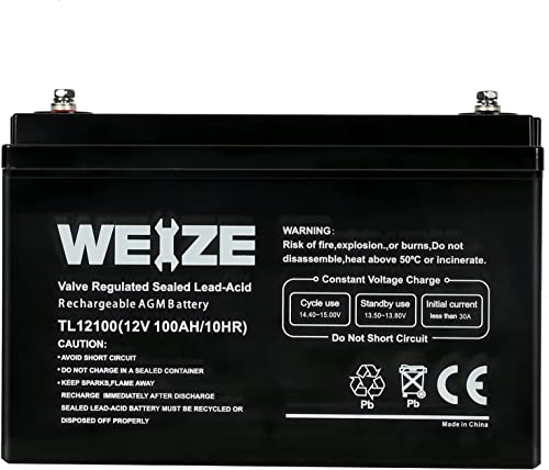 Weize LP12-100-W 12V 100Ah Deep Cycle Battery, Group Size 31 Battery For Rv thumb #5