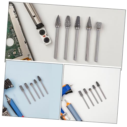 Veemoon 10Pcs Burrs rotativos carburo tungsteno alta velocidad miniatura 3