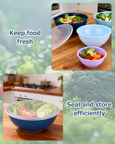 6 saladiers empilables avec couvercles sans BPA Syvory – Image 5